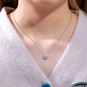 VIDA 925 Sterling Silver Necklace -1ct VVS Moissanite Diamond Solitaire Pendant
